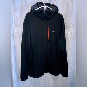 2/60$ Men’s Columbia waffled hooded full zip black‎ Jacket size XL
